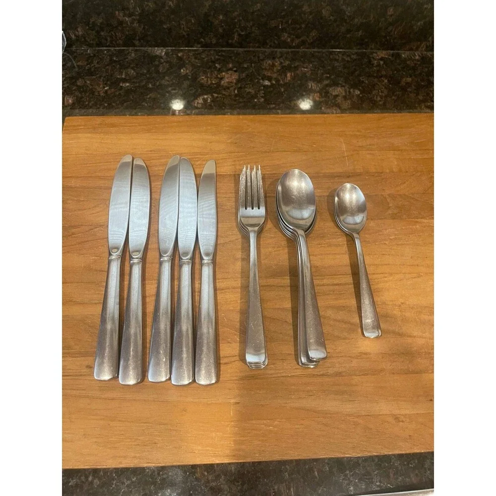 15 piece Stegor Pattern stainless steel flatware